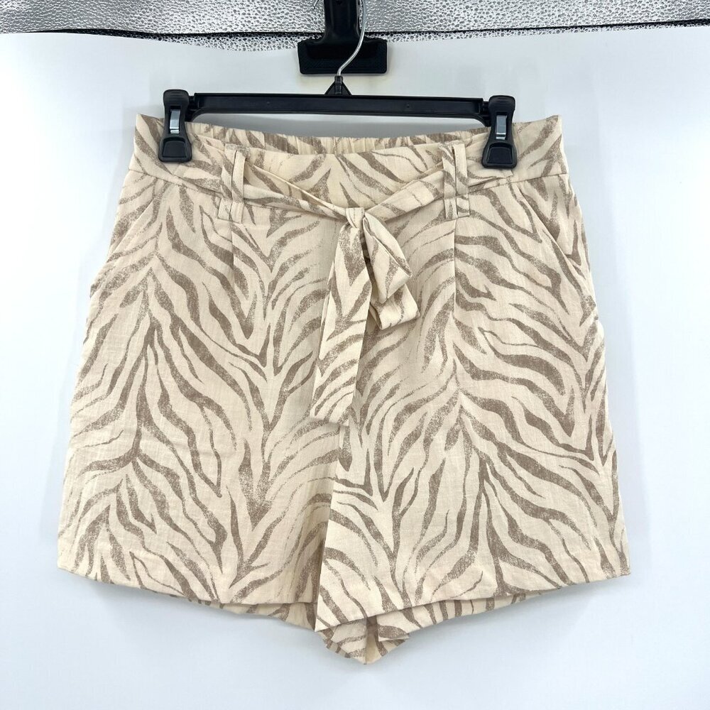 Carolina Belle Montreal Animal Print Beige Pull On Short Women's 2